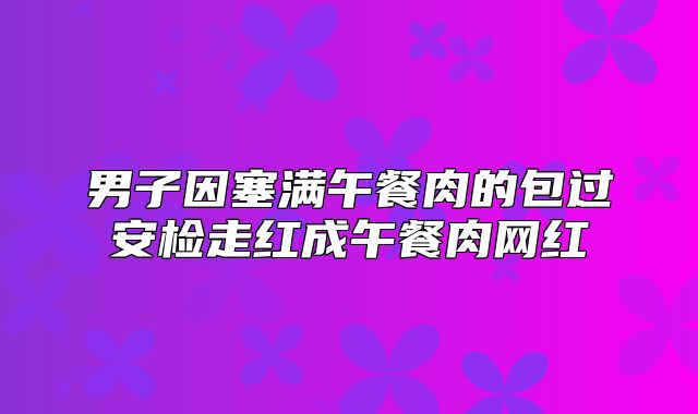 男子因塞满午餐肉的包过安检走红成午餐肉网红