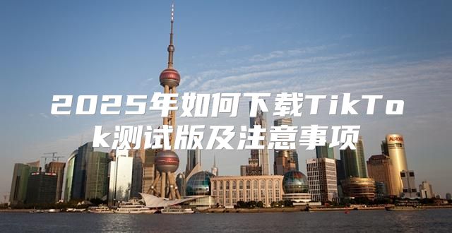 2025年如何下载TikTok测试版及注意事项