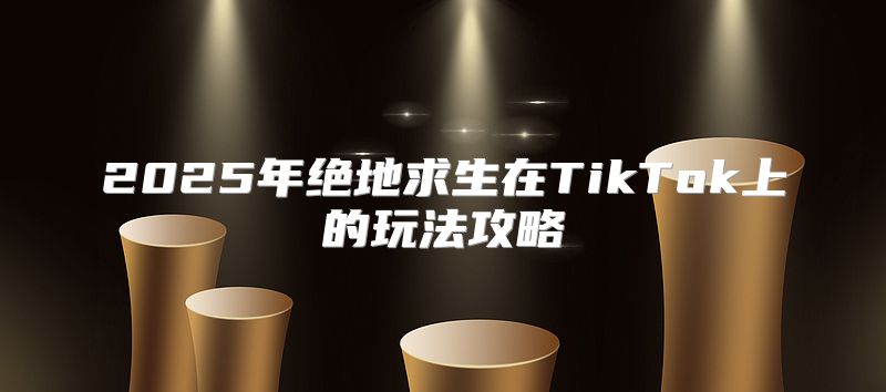2025年绝地求生在TikTok上的玩法攻略