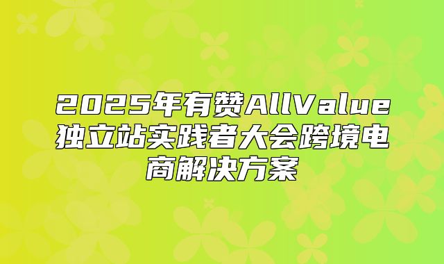 2025年有赞AllValue独立站实践者大会跨境电商解决方案