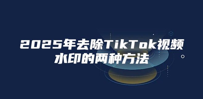 2025年去除TikTok视频水印的两种方法