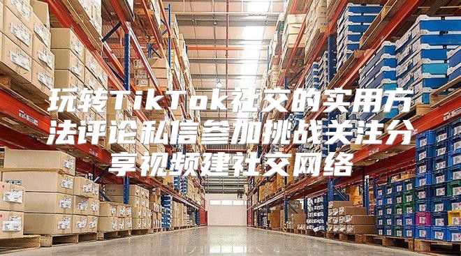 玩转TikTok社交的实用方法评论私信参加挑战关注分享视频建社交网络