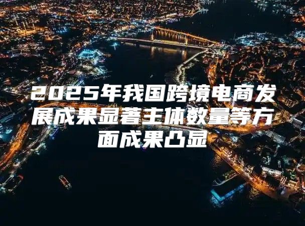 2025年我国跨境电商发展成果显著主体数量等方面成果凸显