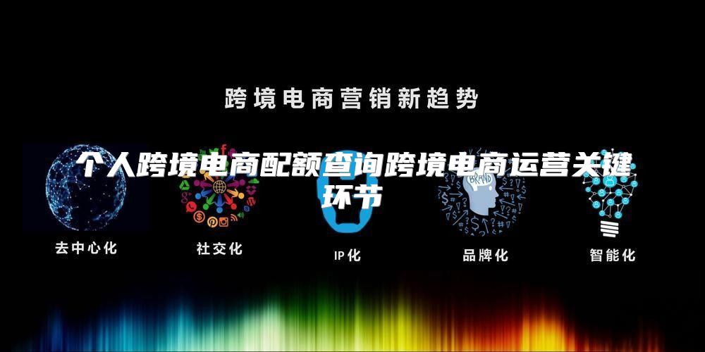 个人跨境电商配额查询跨境电商运营关键环节