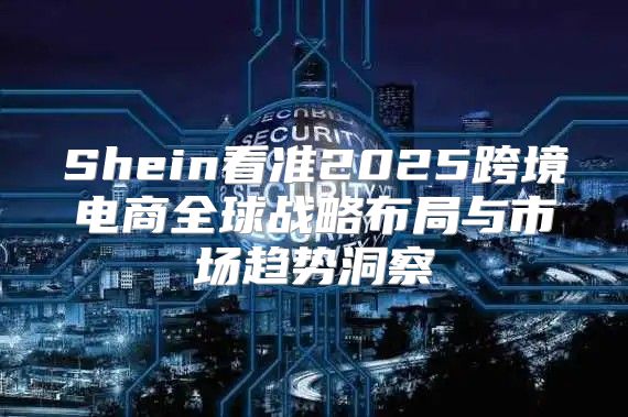 Shein看准2025跨境电商全球战略布局与市场趋势洞察