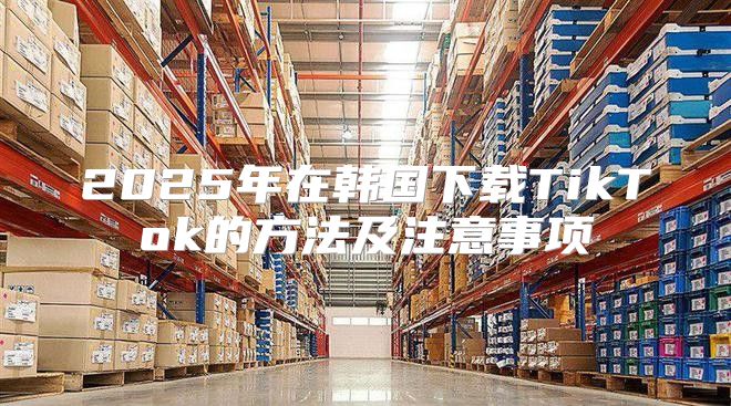 2025年在韩国下载TikTok的方法及注意事项