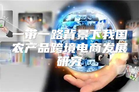 一带一路背景下我国农产品跨境电商发展研究