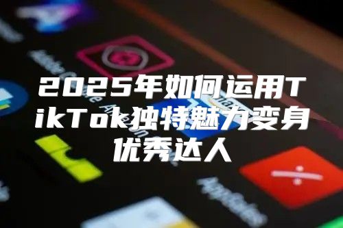 2025年如何运用TikTok独特魅力变身优秀达人