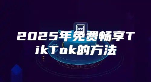 2025年免费畅享TikTok的方法