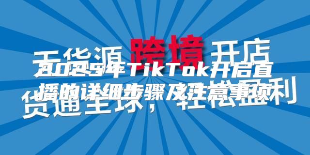 2025年TikTok开启直播的详细步骤及注意事项