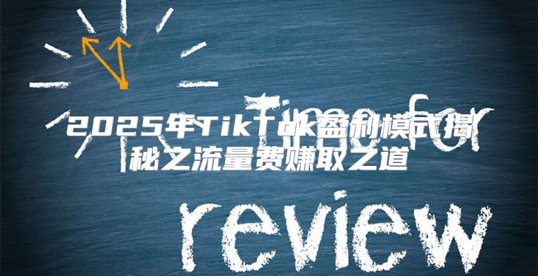 2025年TikTok盈利模式揭秘之流量费赚取之道