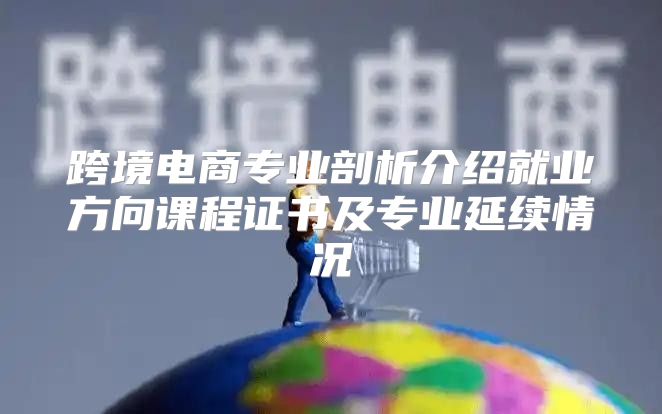 跨境电商专业剖析介绍就业方向课程证书及专业延续情况