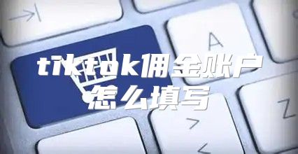 tiktok佣金账户怎么填写