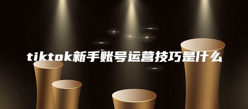 tiktok新手账号运营技巧是什么