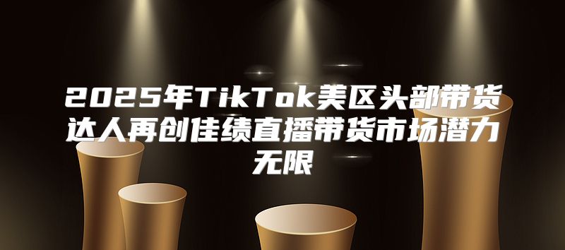 2025年TikTok美区头部带货达人再创佳绩直播带货市场潜力无限