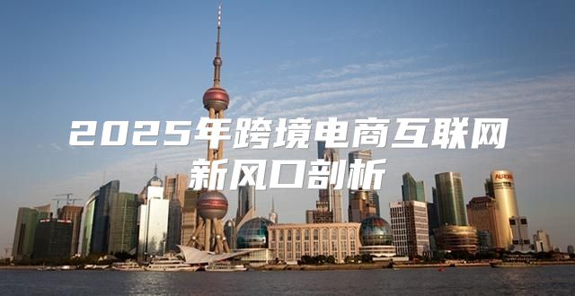 2025年跨境电商互联网新风口剖析