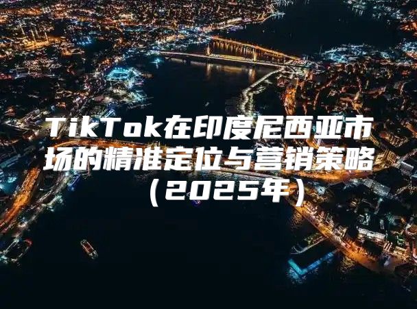 TikTok在印度尼西亚市场的精准定位与营销策略2025年