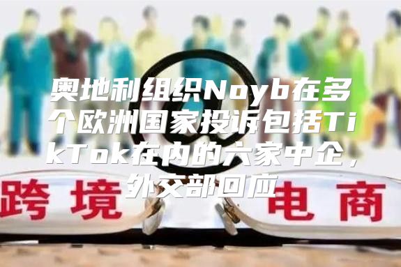 奥地利组织Noyb在多个欧洲国家投诉包括TikTok在内的六家中企，外交部回应