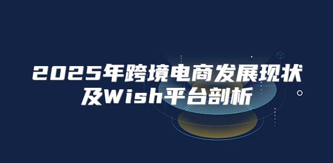 2025年跨境电商发展现状及Wish平台剖析