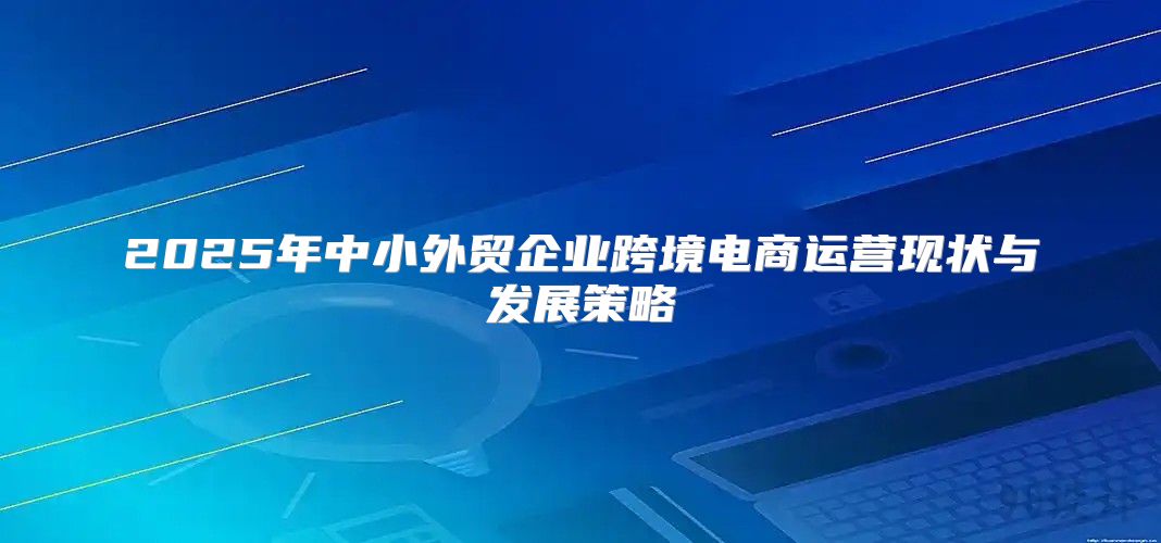 2025年中小外贸企业跨境电商运营现状与发展策略