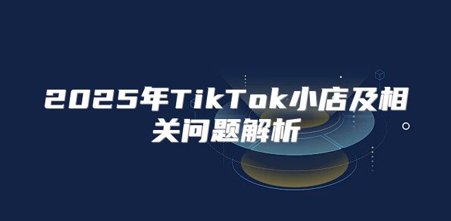 2025年TikTok小店及相关问题解析