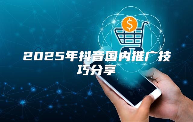 2025年抖音国内推广技巧分享