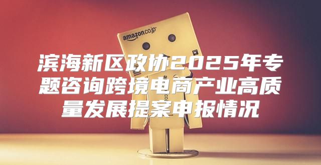 滨海新区政协2025年专题咨询跨境电商产业高质量发展提案申报情况