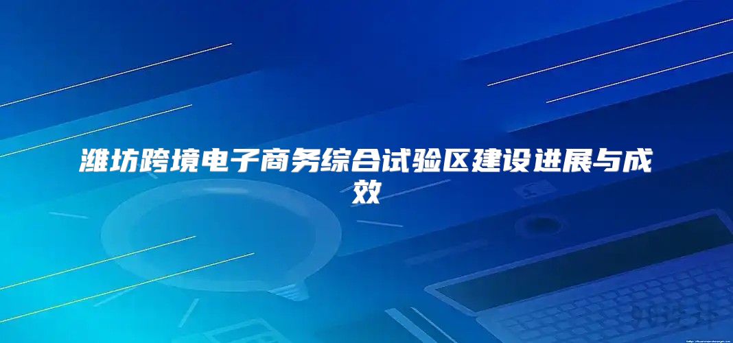 潍坊跨境电子商务综合试验区建设进展与成效