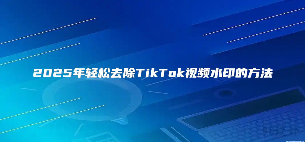 2025年轻松去除TikTok视频水印的方法