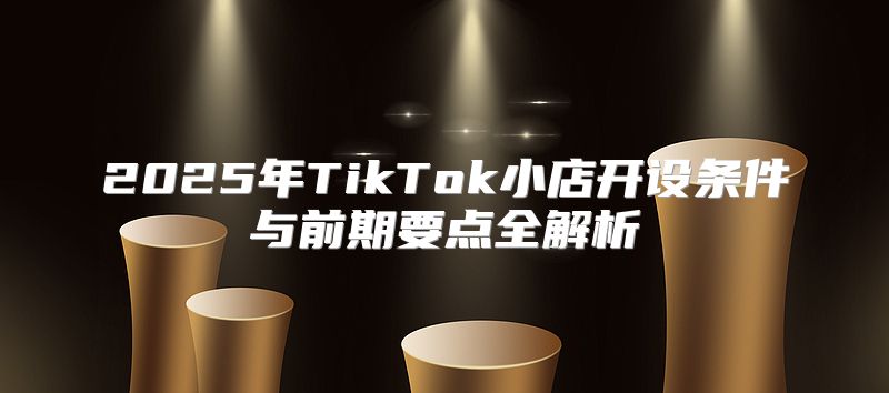 2025年TikTok小店开设条件与前期要点全解析