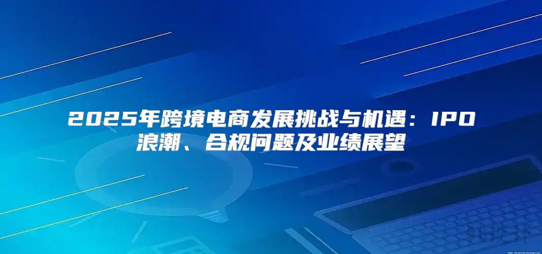 2025年跨境电商发展挑战与机遇：IPO浪潮、合规问题及业绩展望