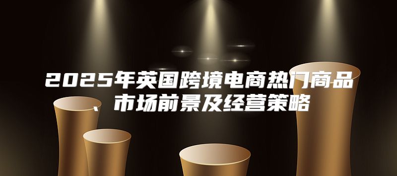 2025年英国跨境电商热门商品、市场前景及经营策略