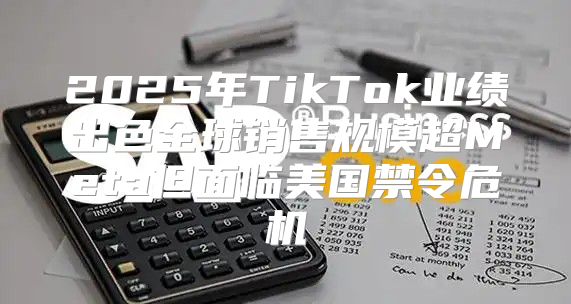 2025年TikTok业绩出色全球销售规模超Meta但面临美国禁令危机