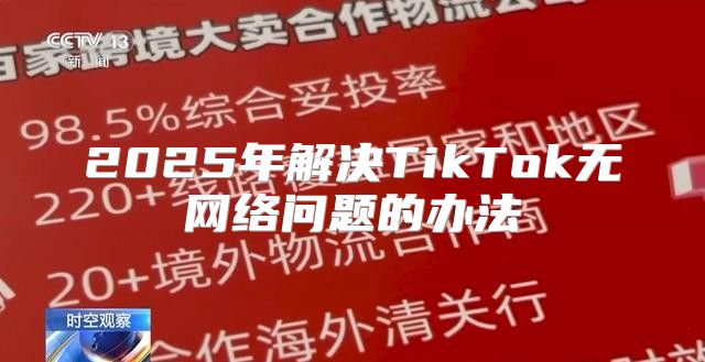 2025年解决TikTok无网络问题的办法