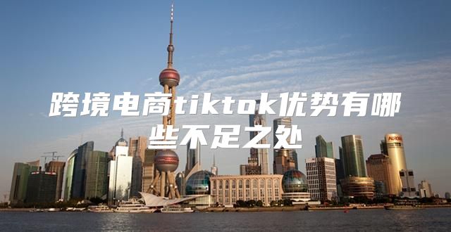 跨境电商tiktok优势有哪些不足之处