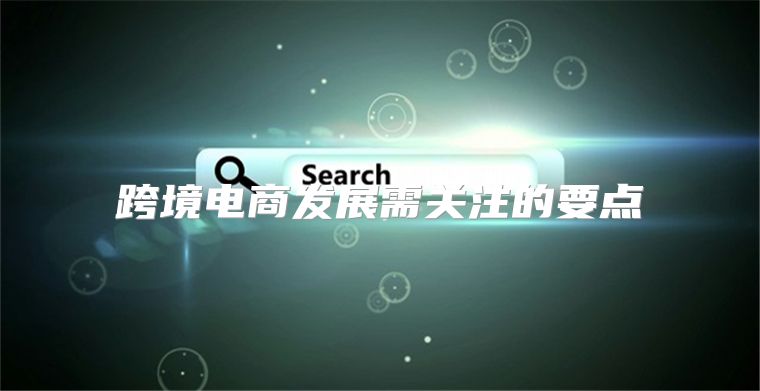 跨境电商发展需关注的要点