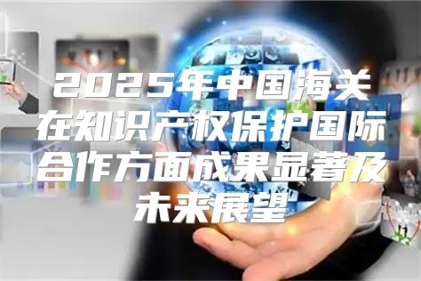 2025年中国海关在知识产权保护国际合作方面成果显著及未来展望