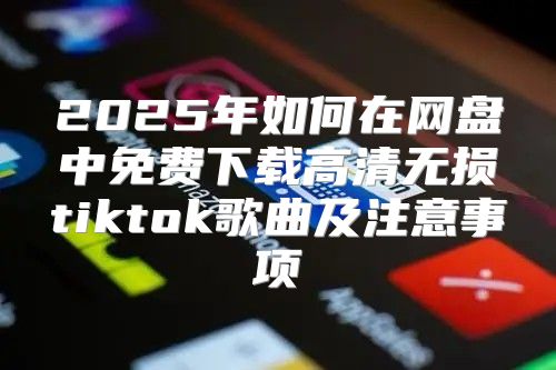 2025年如何在网盘中免费下载高清无损tiktok歌曲及注意事项