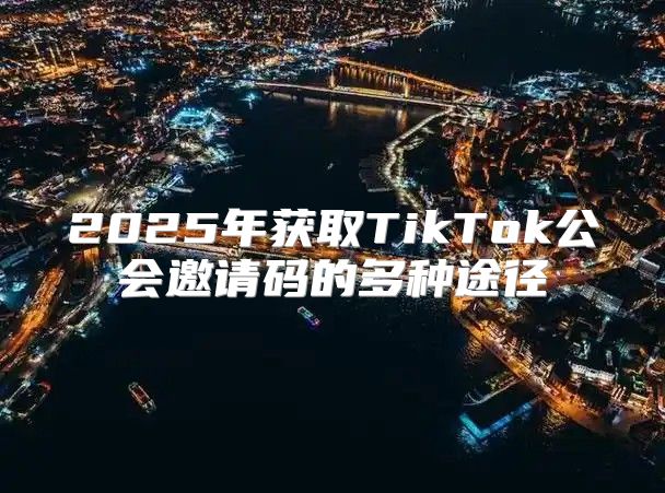 2025年获取TikTok公会邀请码的多种途径