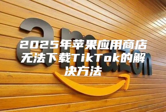 2025年苹果应用商店无法下载TikTok的解决方法
