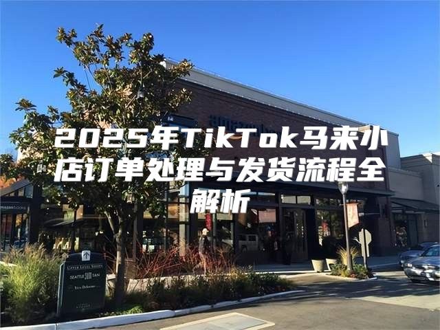 2025年TikTok马来小店订单处理与发货流程全解析