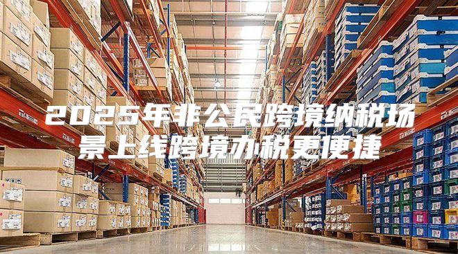 2025年非公民跨境纳税场景上线跨境办税更便捷