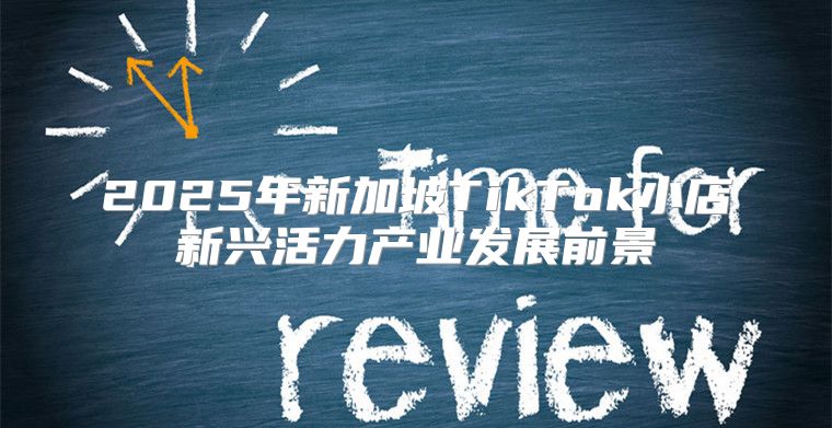 2025年新加坡TikTok小店新兴活力产业发展前景