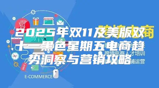 2025年双11及美版双十一黑色星期五电商趋势洞察与营销攻略