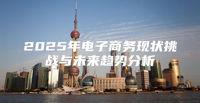 2025年电子商务现状挑战与未来趋势分析