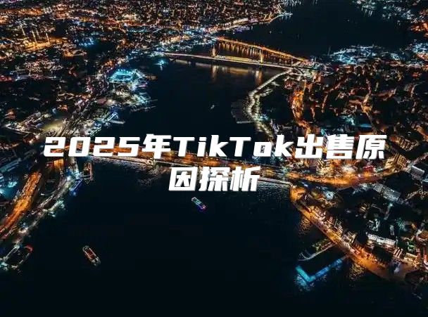2025年TikTok出售原因探析