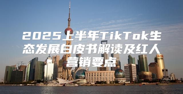 2025上半年TikTok生态发展白皮书解读及红人营销要点
