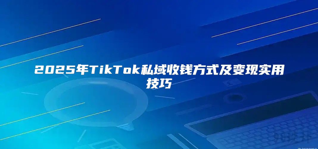 2025年TikTok私域收钱方式及变现实用技巧