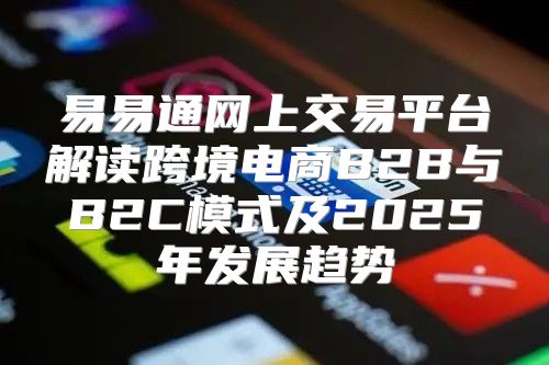 易易通网上交易平台解读跨境电商B2B与B2C模式及2025年发展趋势