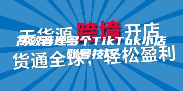 高效管理多个TikTok小店账号技巧